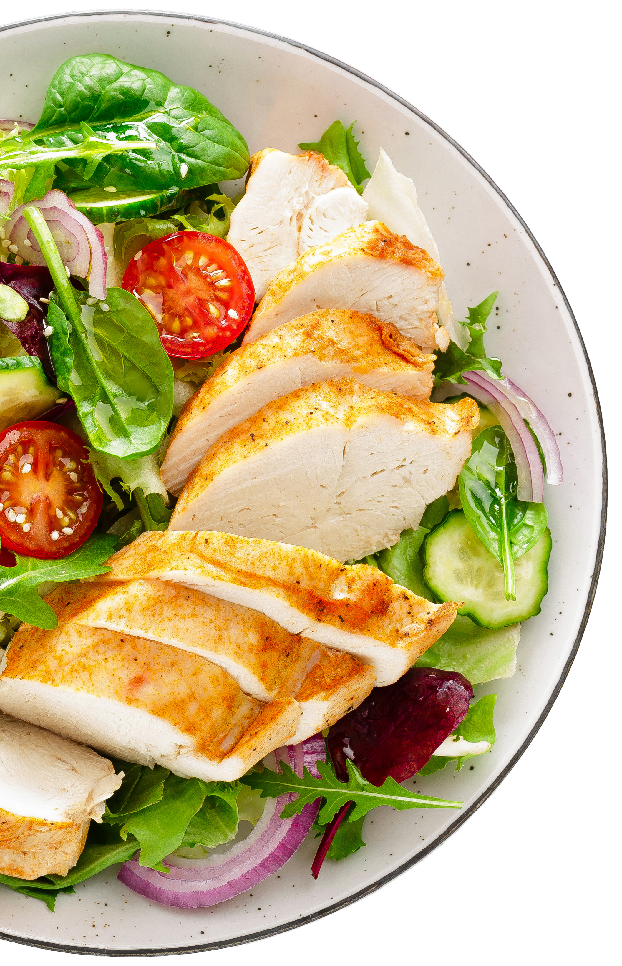 Gesunder Hähnchensalat